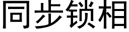 同步锁相 (黑体矢量字库)