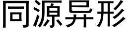 同源異形 (黑體矢量字庫)