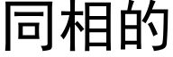 同相的 (黑體矢量字庫)