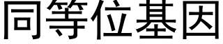 同等位基因 (黑體矢量字庫)