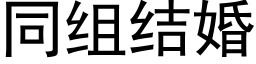 同組結婚 (黑體矢量字庫)