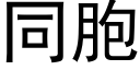 同胞 (黑體矢量字庫)