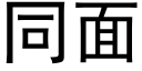 同面 (黑體矢量字庫)