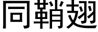 同鞘翅 (黑體矢量字庫)