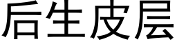 后生皮层 (黑体矢量字库)