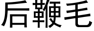 後鞭毛 (黑體矢量字庫)