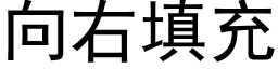 向右填充 (黑體矢量字庫)