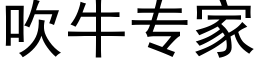 吹牛專家 (黑體矢量字庫)