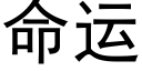 命运 (黑体矢量字库)