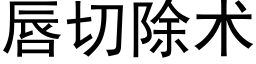 唇切除术 (黑体矢量字库)