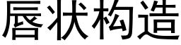 唇状构造 (黑体矢量字库)
