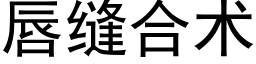 唇縫合術 (黑體矢量字庫)