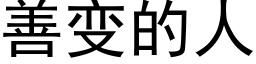 善变的人 (黑体矢量字库)