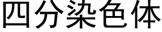 四分染色体 (黑体矢量字库)