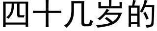 四十幾歲的 (黑體矢量字庫)