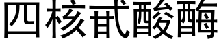 四核甙酸酶 (黑體矢量字庫)