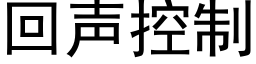 回聲控制 (黑體矢量字庫)