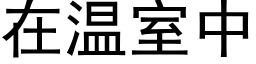 在温室中 (黑体矢量字库)