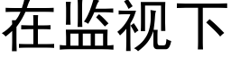 在監視下 (黑體矢量字庫)