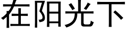 在陽光下 (黑體矢量字庫)