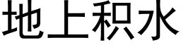 地上积水 (黑体矢量字库)