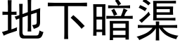 地下暗渠 (黑体矢量字库)