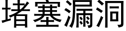 堵塞漏洞 (黑体矢量字库)