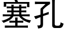 塞孔 (黑體矢量字庫)