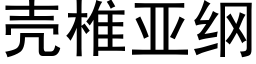 壳椎亚纲 (黑体矢量字库)