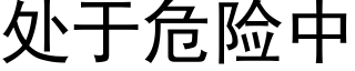 處于危險中 (黑體矢量字庫)