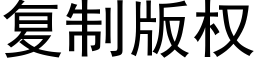 複制版權 (黑體矢量字庫)