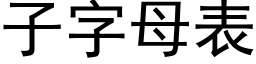 子字母表 (黑体矢量字库)