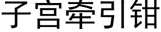 子宫牵引钳 (黑体矢量字库)