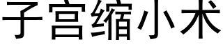 子宫缩小术 (黑体矢量字库)