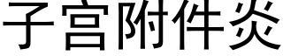 子宫附件炎 (黑体矢量字库)