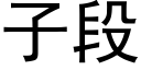 子段 (黑體矢量字庫)