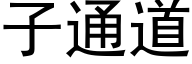 子通道 (黑體矢量字庫)