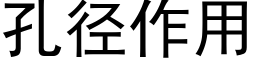 孔徑作用 (黑體矢量字庫)