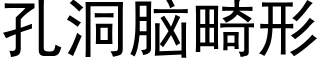 孔洞脑畸形 (黑体矢量字库)