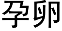 孕卵 (黑體矢量字庫)