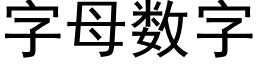 字母數字 (黑體矢量字庫)