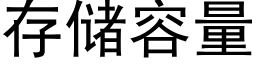 存儲容量 (黑體矢量字庫)