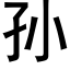 孙 (黑体矢量字库)