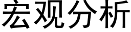 宏观分析 (黑体矢量字库)