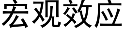 宏觀效應 (黑體矢量字庫)