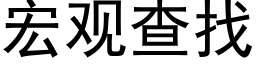 宏觀查找 (黑體矢量字庫)