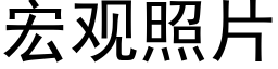 宏观照片 (黑体矢量字库)