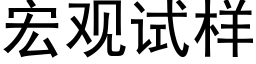 宏观试样 (黑体矢量字库)