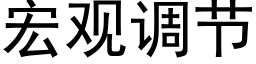 宏觀調節 (黑體矢量字庫)