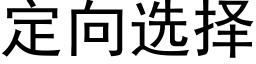 定向选择 (黑体矢量字库)